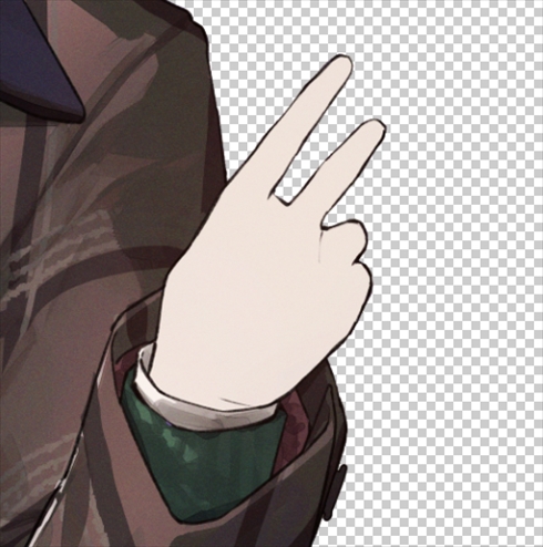 ピースした手の描き方