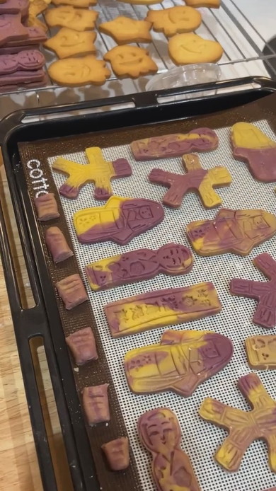 ハロウィーンカラーのクッキーの作り方