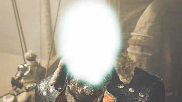 顔が光りまくっている様子