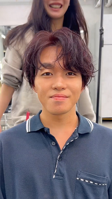 引きこもりの男性がイメチェン