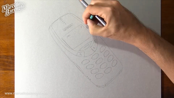 超絶リアルな携帯電話の絵の描き方