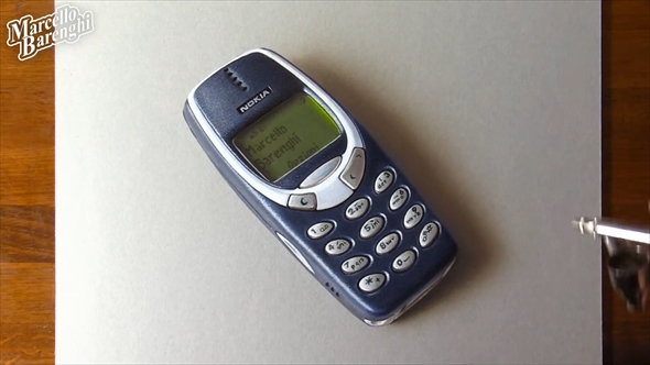 超絶リアルな携帯電話の絵の描き方