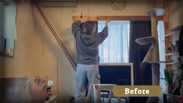 シンママ 3カ月間 築古 賃貸 リビング 大改造 DIY メイキング 収納 アイデア
