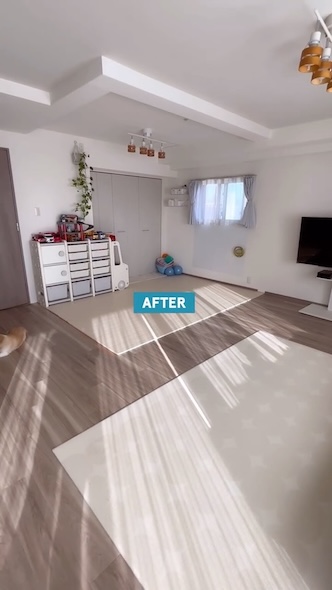 壁がなくなって広くなったリビング