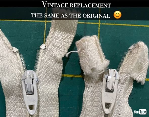 ヴィンテージのウエディングドレスを修繕