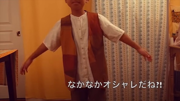 ハギレをつないで縫っていくと