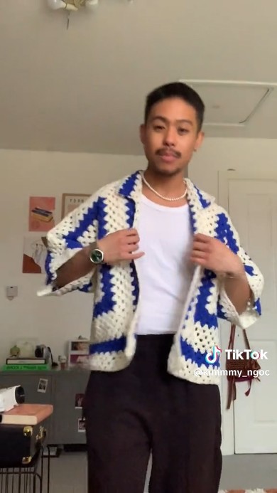 六角形に編んでいきます