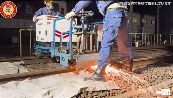 夜の保線作業密着