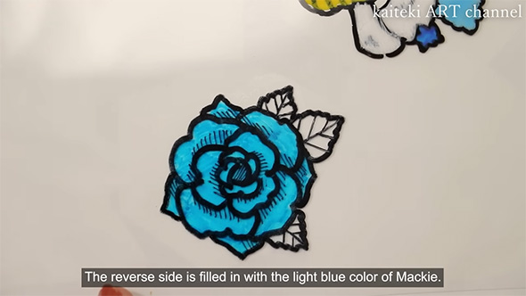 バラのプラバン焼く前