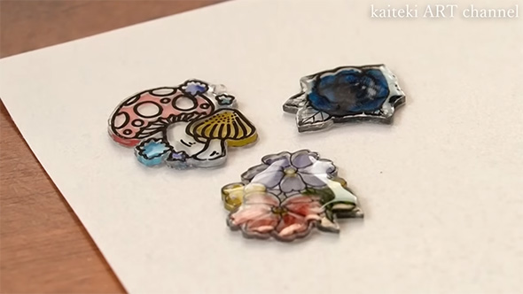 3種のプラバン完成品