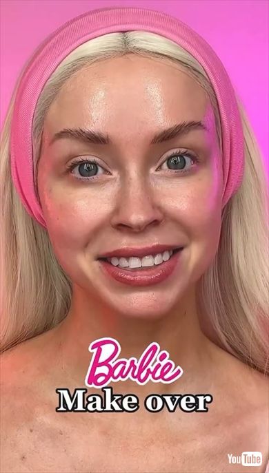 すっぴんからバービーに変身
