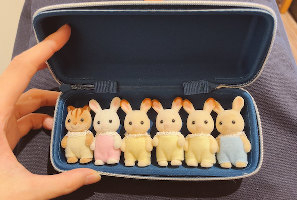 メガネケースにシルバニアファミリーの赤ちゃんたち