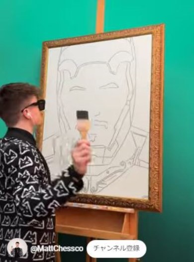 絵を書き始める前の姿