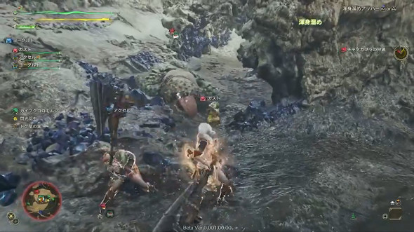 ハンマーをぶん回す様子