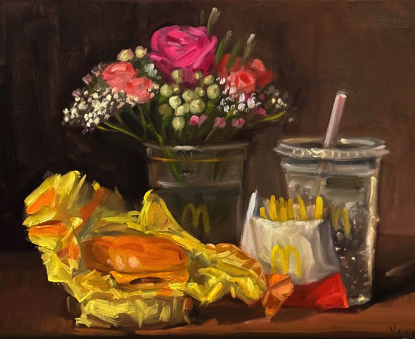 ジャンクフードの静物画