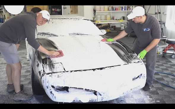 洗車 アメ車 ポンティアック ファイヤーバード