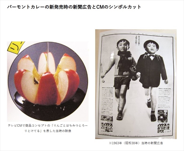 バーモントカレーが発売された1963年のCMや広告