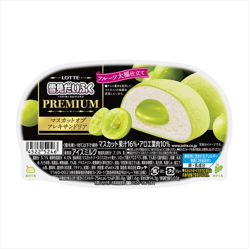 雪見だいふくの新商品「雪見だいふくPREMIUMマスカットオブアレキサンドリア」