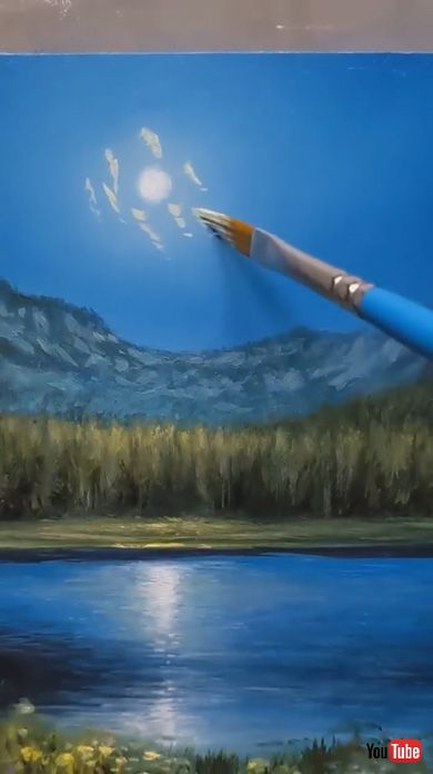 油絵 メイキング 筆 月明かり 表現 自然