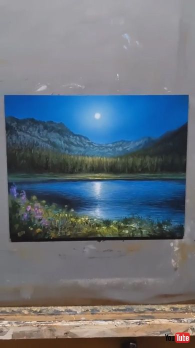 油絵 メイキング 筆 月明かり 表現 自然