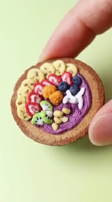 アイシングクッキーでアサイーボウル