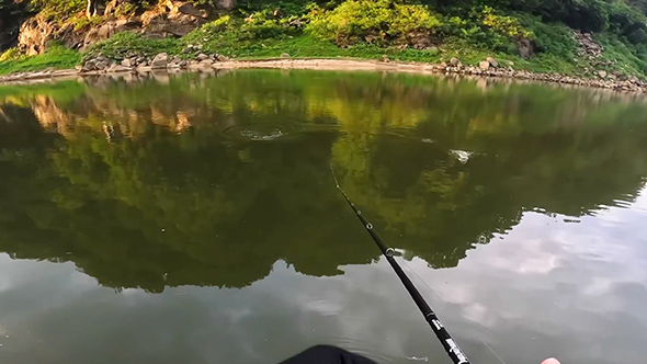 高山ダムでバス釣り