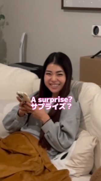 サプライズ？と笑顔になるゆうきさん