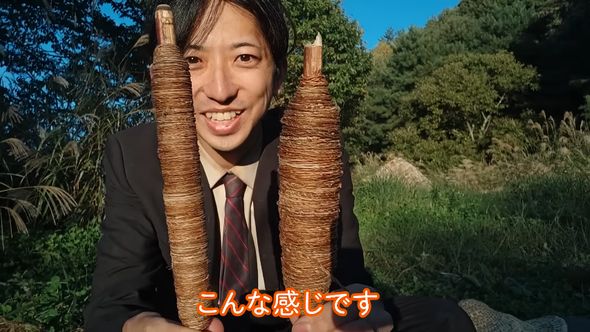 完成したカラムシの縦糸と横糸