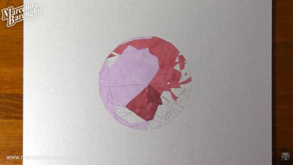 本物みたいなピンクダイヤモンドの絵