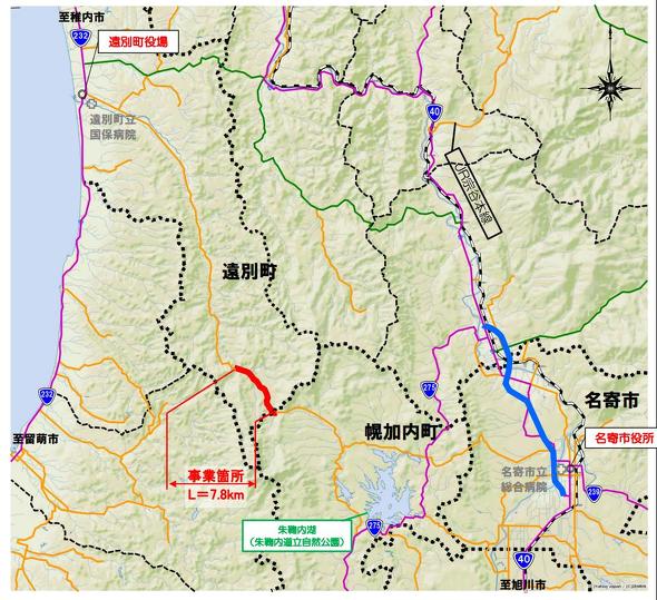 名寄遠別線と事業区間