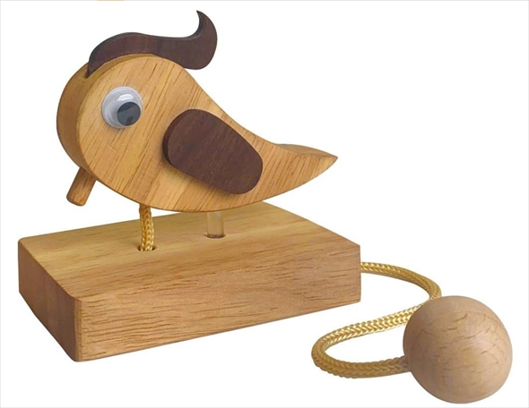 キツツキ型の木製ドアノッカー