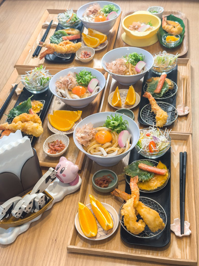 パパさんが作った豪華な朝食