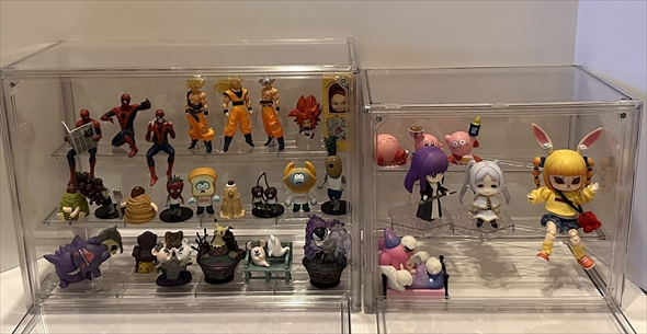 フィギュアにぴったりのダイソー「透明コレクションケース」