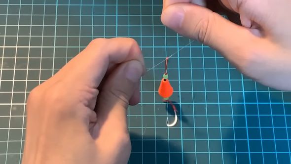 ダイソーの穴釣り用ミニロッドにブラクリをしかける手順の解説