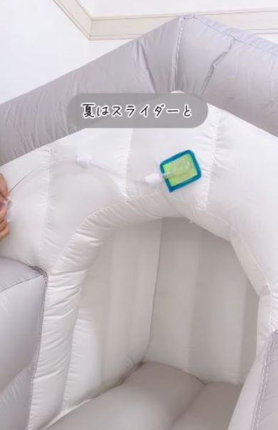 ポンプを付けた様子