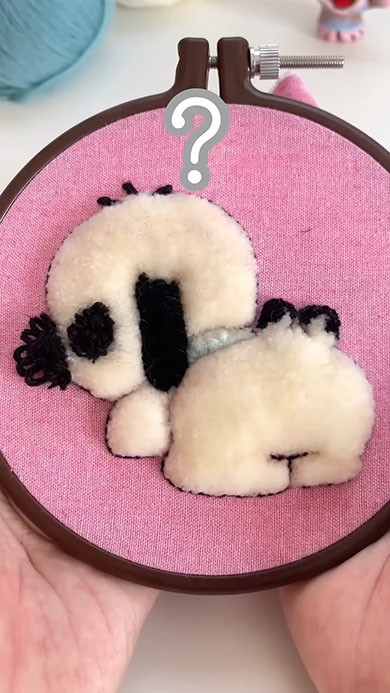 パンチニードルでポチャッコ