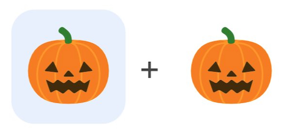 ジャック・オ・ランタンの絵文字を合成