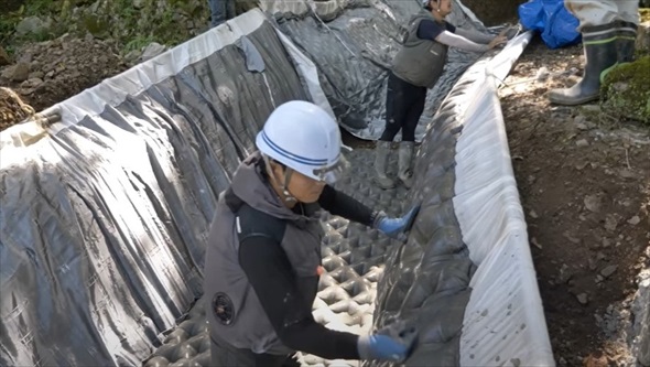 災害を防ぐ流路を作る動画