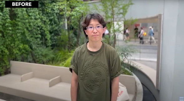 25年ぶりの美容室ビフォアフ