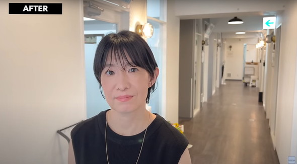 25年ぶりの美容室ビフォアフ