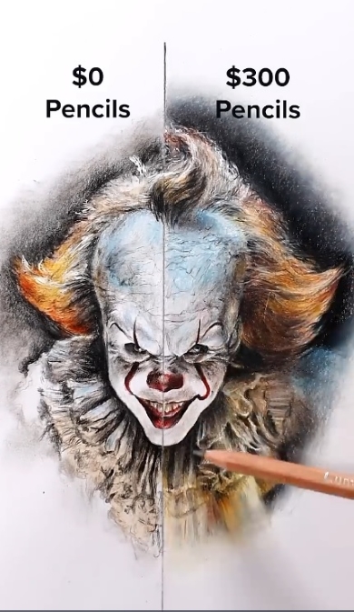 絵の具と自然素材の絵を比較