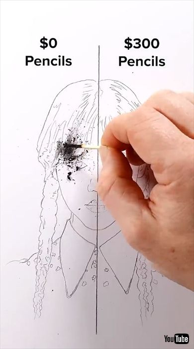 “0円”の画材でウェンズデーを描いたら……