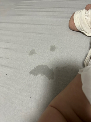 赤ちゃんが泣いた跡