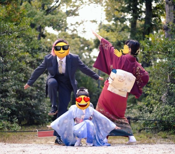 七五三でジョジョ立ち