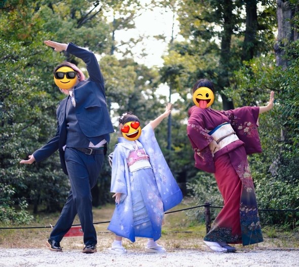 七五三でジョジョ立ち