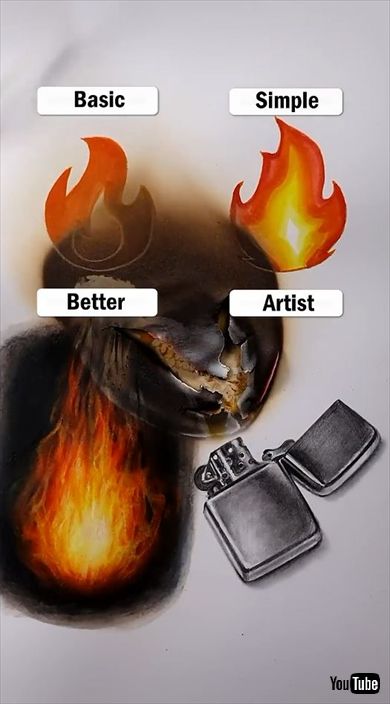 そうはならんやろ　アーティストが炎を描いたら……