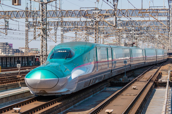 新幹線 E5系 はやぶさ 大好き 息子 編み物 手編み 3点セット ニット帽 手袋 マフラー