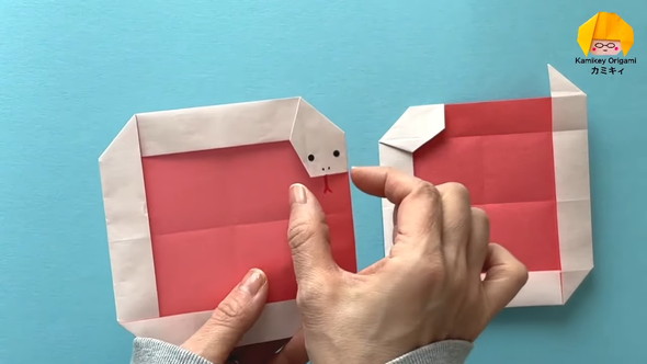 へびのミニフレーム折り紙作品の作り方