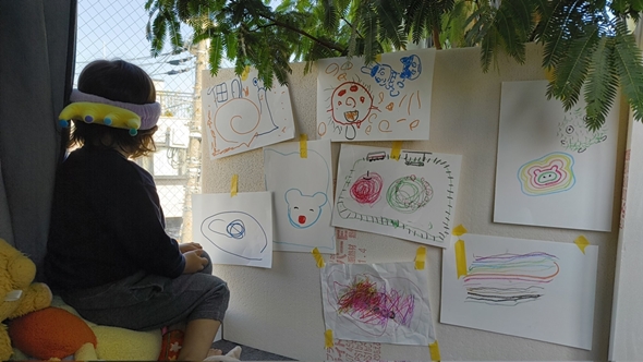 おうちがほしい子供に作った小屋が素敵
