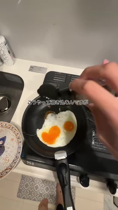 身長193センチの人間の視点で見る調理の様子